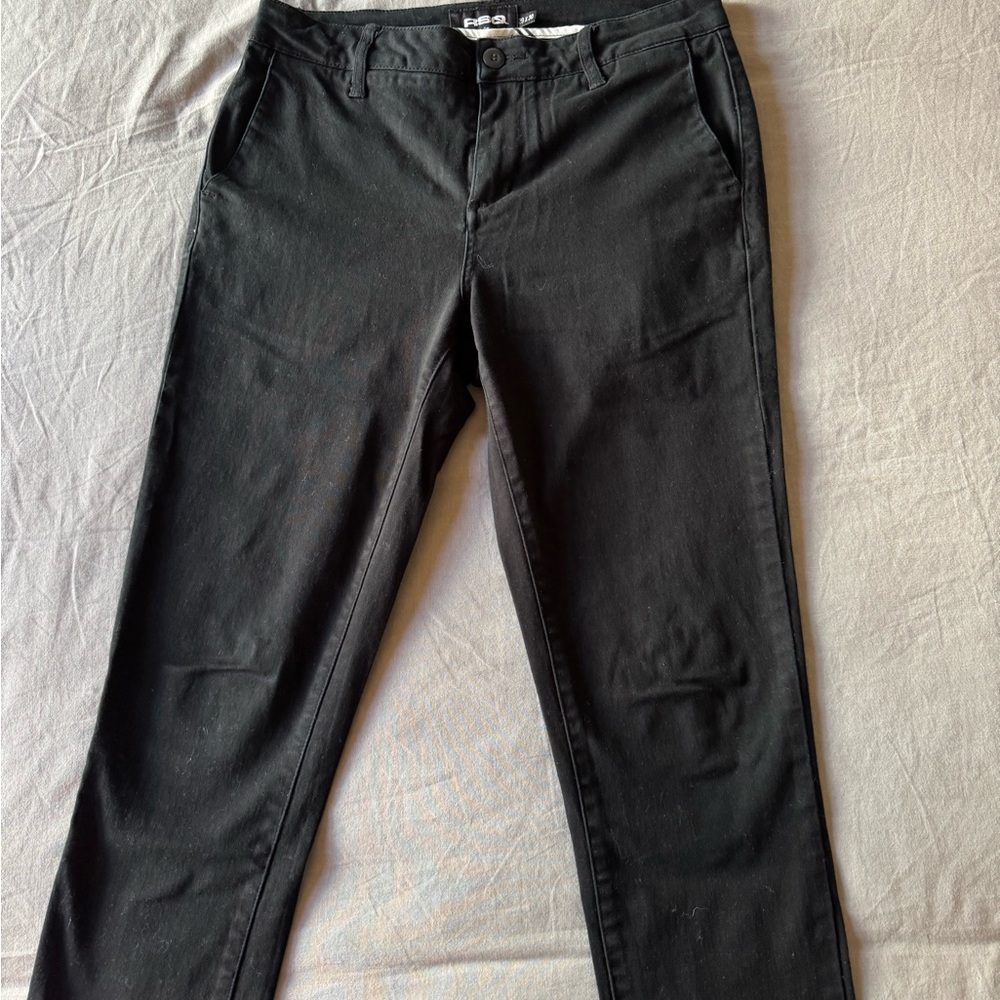 RSQ Slim Black Chinos